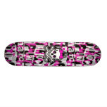 Girly Punk Skull Skateboard