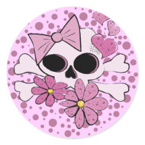 Girly Punk Skull Stickers