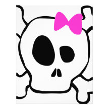 Girly skull customized letterhead