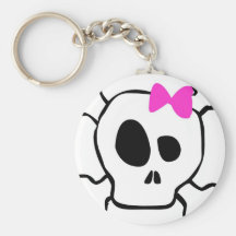 Girly skull key chains