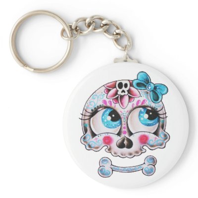 Girly skull key chains by jordanahawen