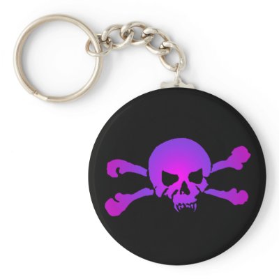 Girly Skull of the Undead Keychains by DarkTendencies