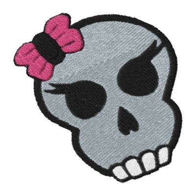 Girly Skull Punk Goth Design 2 Shirt Polo by mrssocolov4