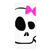 Girly skull rack card