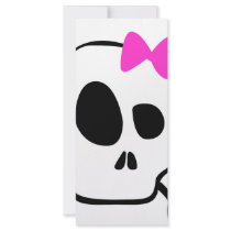 Girly skull rack card