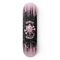 Girly Skull Skate Skateboard Deck