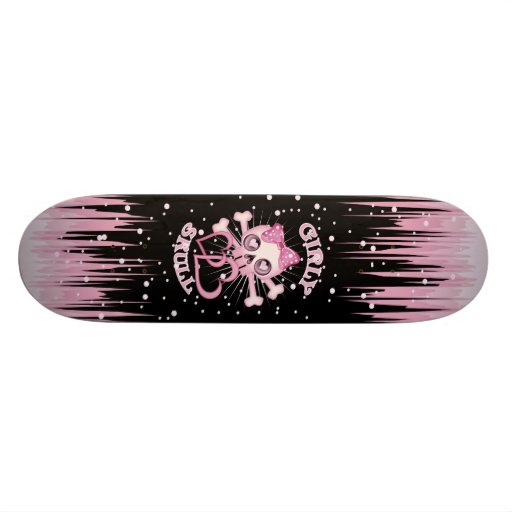 Girly Skull Skate Skateboard Deck