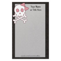 Girly Skull Stationery