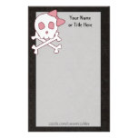 Girly Skull Stationery