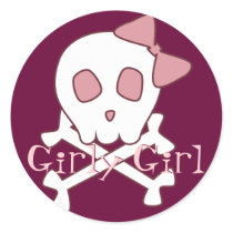 Girly Skull Stickers