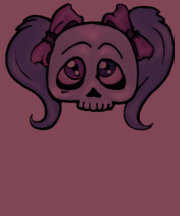 Girly Skull Violet T Shirts