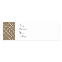Girly Sweet Tan and Peach Elegant Pattern Business Card Template