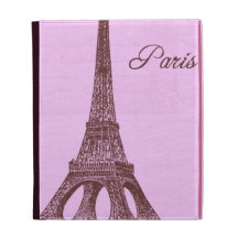 Girly Vintage Pink Paris iPad Folio Case