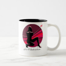 girlz 0f destruction mug black/magenta