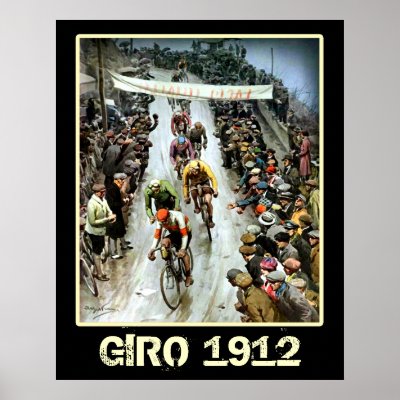 Giro 1912 Vintage Cycling Sports fans Bicycle Poster by Funkart