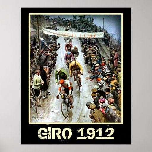 Giro 1912 Vintage Cycling Sports fans Bicycle Poster