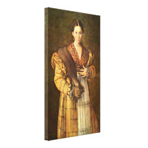 Girolamo Maria Mazzola - Female portrait Gallery Wrapped Canvas