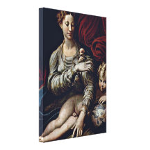 Girolamo Maria Mazzola - Madonna of the Rose Canvas Print