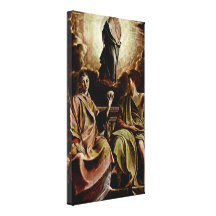 Girolamo Maria Mazzola - Madonna with Saints Stretched Canvas Prints