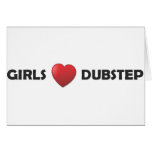 Girsl Heart Dubstep Greeting Cards