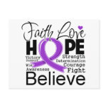 GIST Cancer Typographic Faith Love Hope Post Cards