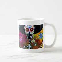 Gitarero Serenata Dia de los Muertos Mugs À Café