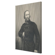 Giuseppe Garibaldi, engraved by D.J Pound Canvas Prints