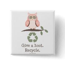 Give A Hoot Recycle Button