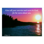 Give all your worries and cares to God Cards