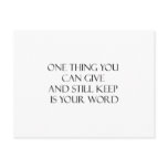 Give And Keep Your Word Design
