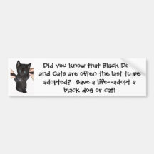 Give Black Pets a Chance! Bumper Stickers
