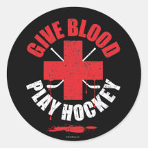 Give Blood Play Hockey v1 Sticker