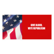 Give Blood Vote Republican Photo Card Template