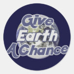 Give Earth Day a Chance environmentalist Round Sticker