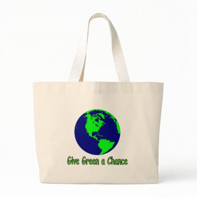 Give Green a Chance Tote Bag by bethieralph