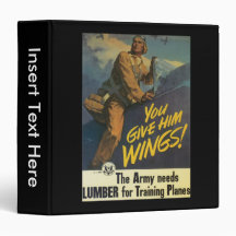 Give Him Wings World War 2 3 Ring Binders