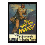 Give Him Wings World War 2 Personalized Invitation