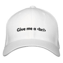 Give me a break embroidered hats