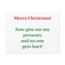 Give me my presents!