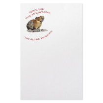 Give Me The Mountains...Pika Stationery