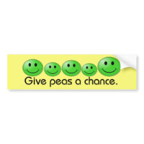 give peas a chance bumper sticker