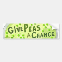 Give Peas A Chance Bumper Stickers
