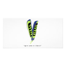 give peas a chance-light photo greeting card