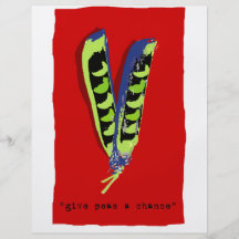 give peas a chance-red full colour flyer