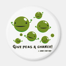 Give Peas a Chance Refrigerator Magnet