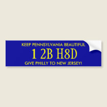Give Philly to Jersey bumper stickers