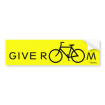 Give room to bikes bumper sticker