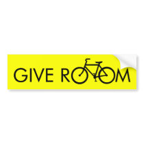 Give room to bikes bumper sticker