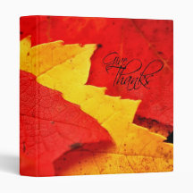 Give Thanks Autumn Leaves 1" Photo Album 3 Ring Binders