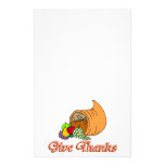 Give Thanks Cornucopia Stationery Design